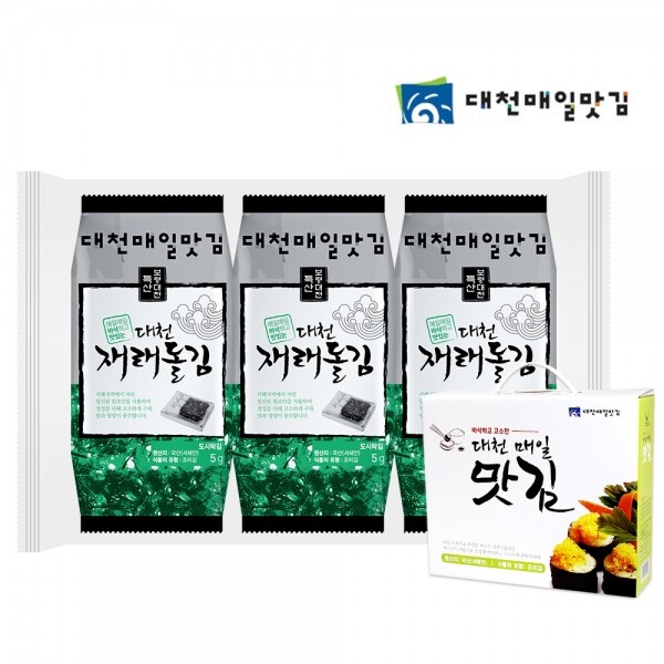 대천매일맛김 지주식 재래도시락김 24봉 /보령대천김